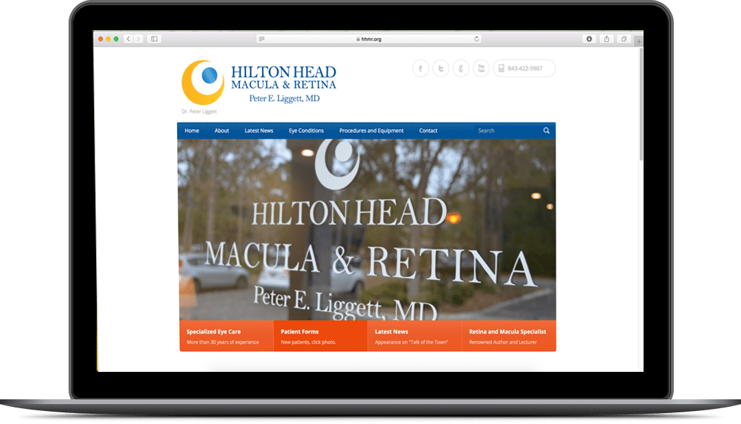 Bragg Media designed and developed Hilton Head Macula & Retina's website