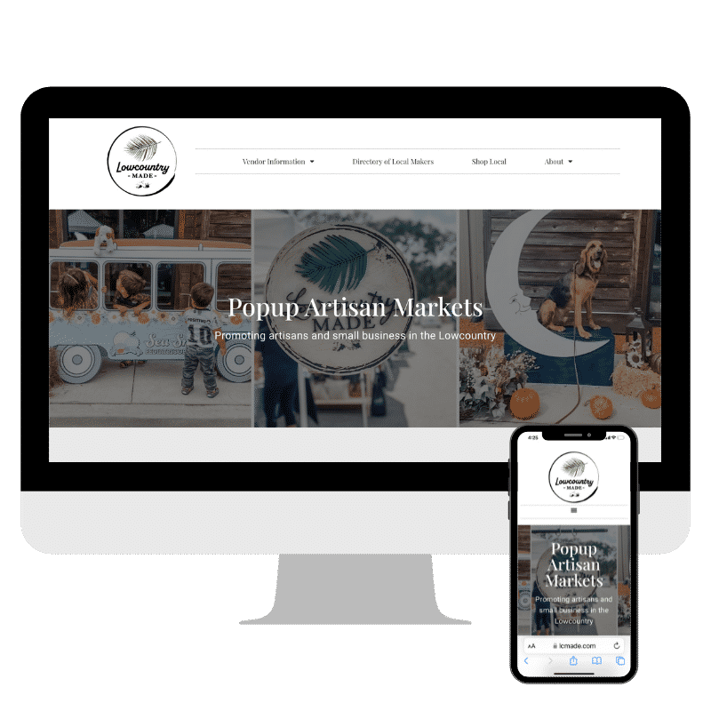 lowcountry made pop up artisan market website design